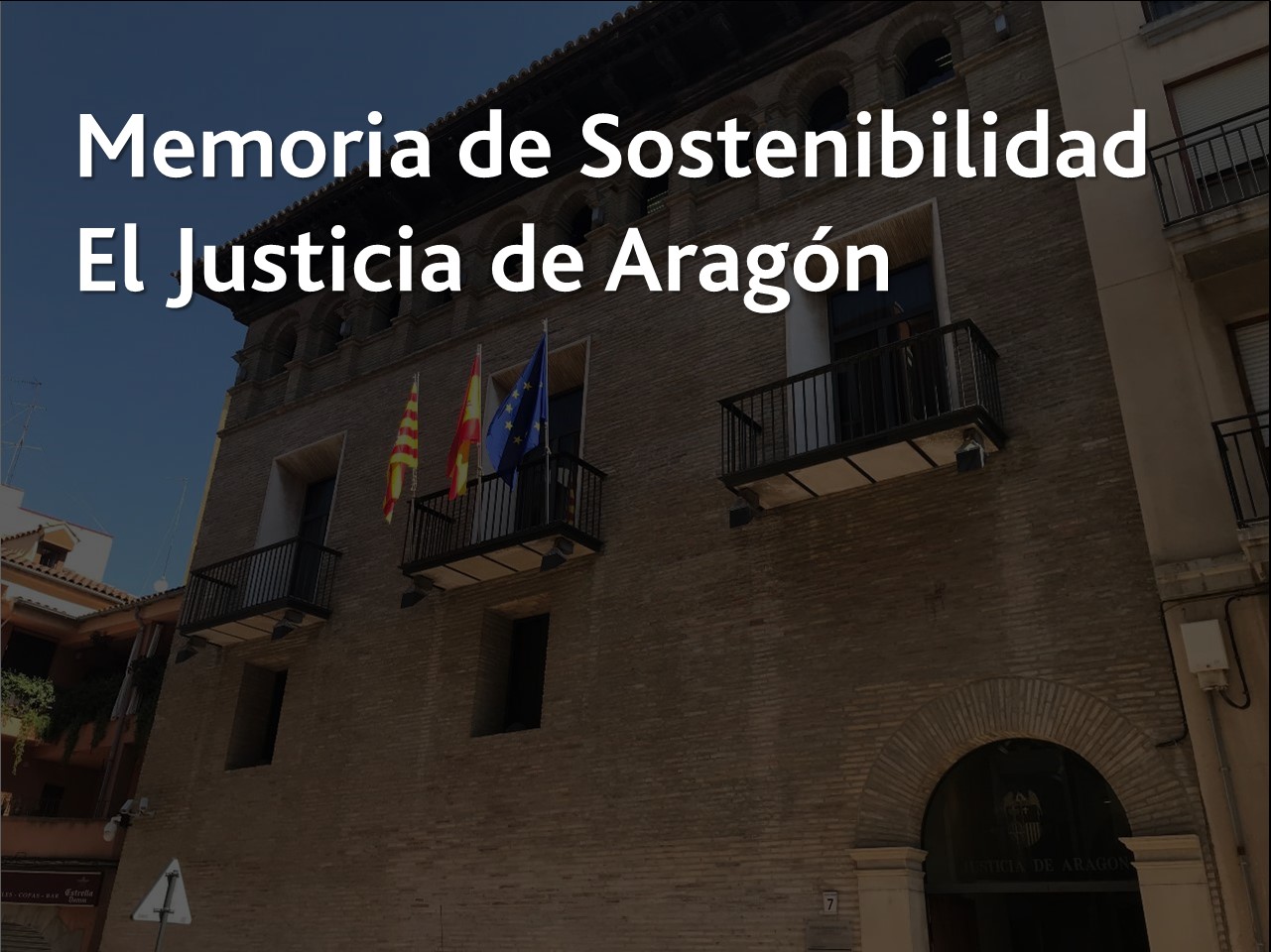 Memoria de Sostenibilidad El Justicia de Aragón - Acceso al documento pdf